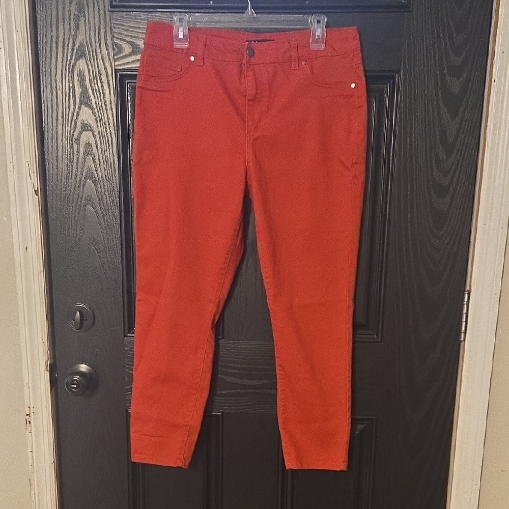 d. jeans Women's Vibrant Orange Skinny Jeans